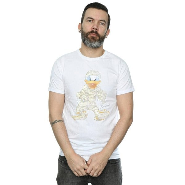 Disney Mens Mummy Donald Duck T-Shirt - White