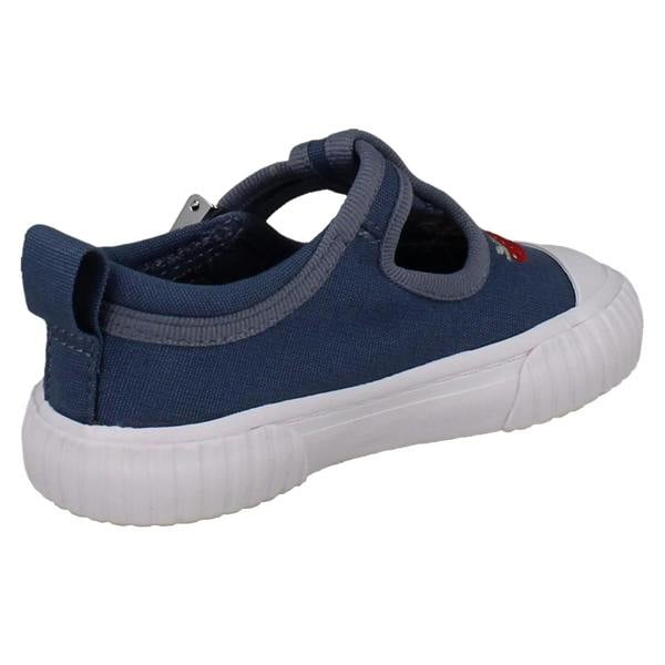 Clarks Girls Clarks Canvas Strawberry Design T-Bar Shoes Foxing Berry