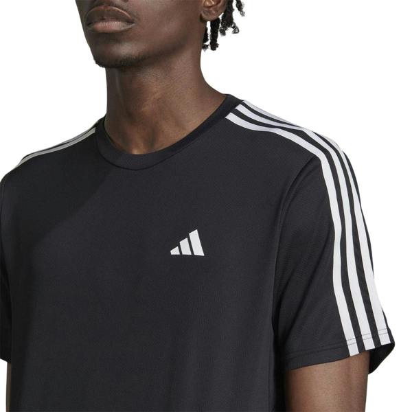 Adidas Mens Essentials 3 Stripes Training T-Shirt - Black/White - 