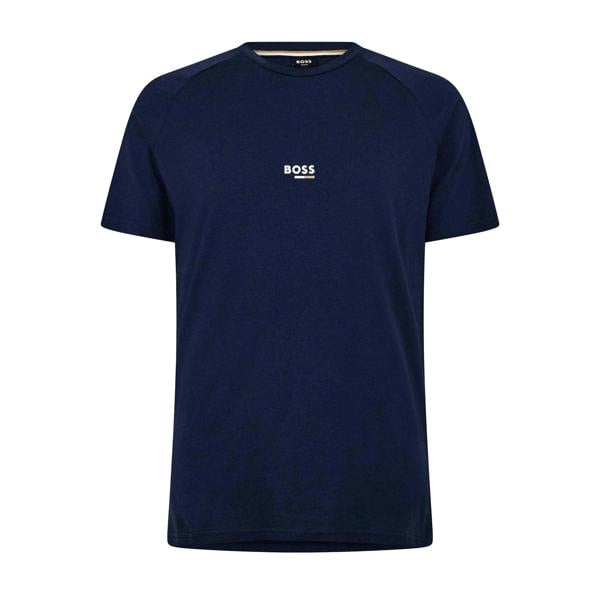 Boss Mens Logo Slim Raglan T-Shirt - Navy - 