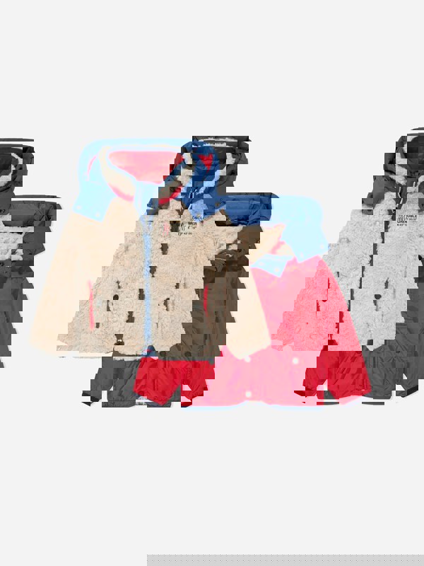 Moncler Enfant Boys Grenoble Fleece Zip Up Cardigan in Beige