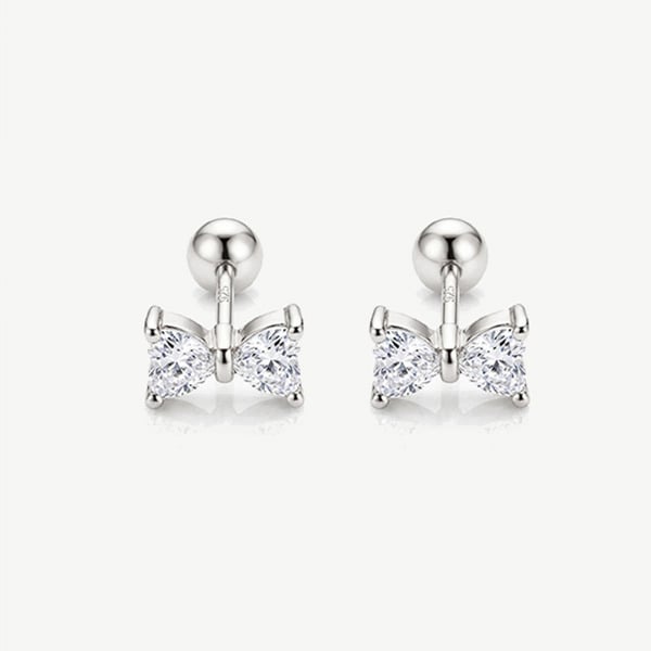 MUCHV Dainty Bow Earrings - Screw Back