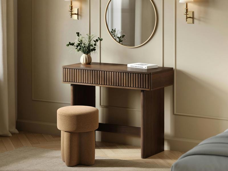 SOLACE+CO Velmor Dressing Table - Walnut
