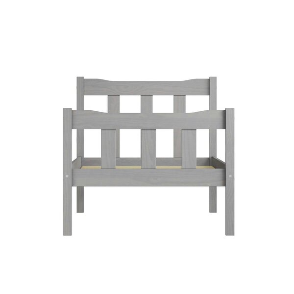 Wyld Haus Tralee Grey Washed Wooden 3ft Single Bed with Panelled Headboard and Footboard