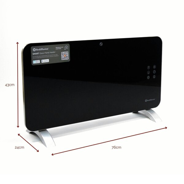Rediffusion Smart Glass Panel Heater 1500W