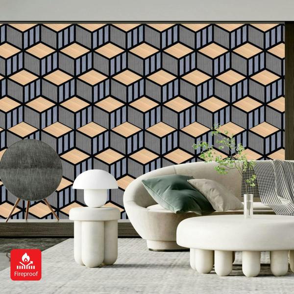 Britwall HexaCube Acoustic Wall Panel - PET + MDF Size: 685 x 740 mm (Pack of 4)