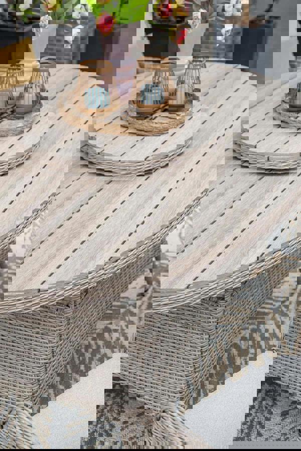 Garden Impressions Jersey 6 Seater Oval Dining Suite with Lazy Susan