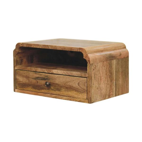 Artisan Furniture Solid mango wood Avora Wall-Mounted Bedside