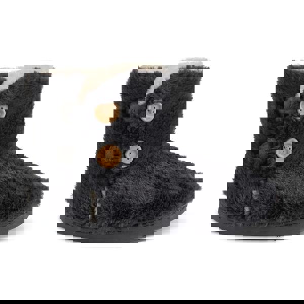 VIVA Polar Women's Memory Knitted Faux Fur Rubber Sole Winter Slippers