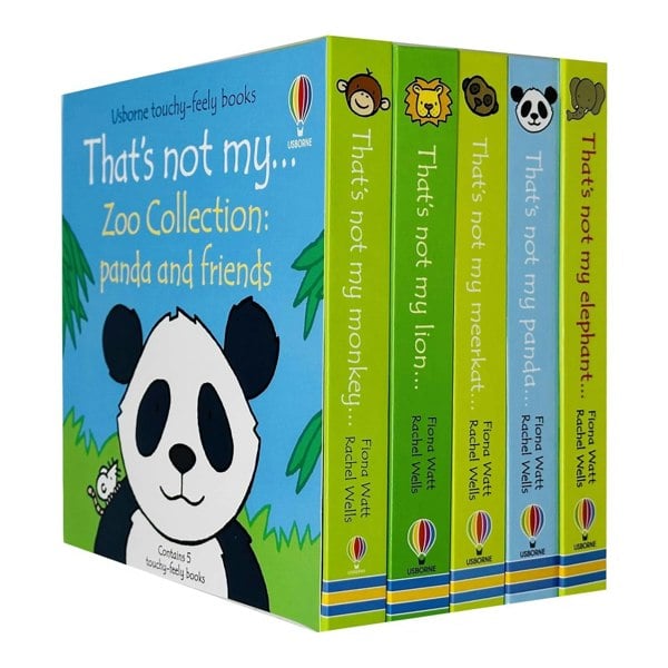 That's Not My Zoo Collection: Panda & Friends 5 Book Set (Elephant, Panda, Meerkat, Lion, Monkey)