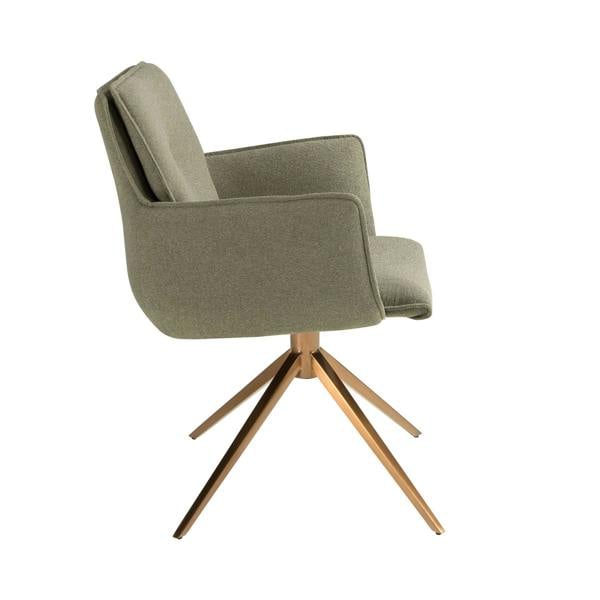 Angel Cerdá Olive green fabric swivel chair 4238
