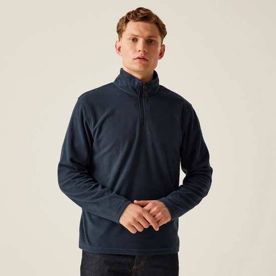 Regatta Mens Micro Zip Neck Fleece Top (170 GSM) - Dark Navy