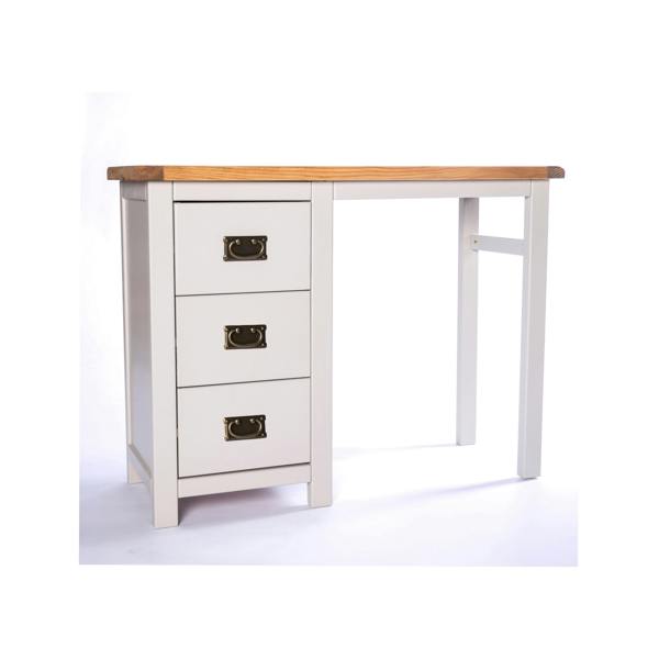 Argenta 3 Drawer Desk - Dressing Table Brass Drop Handle