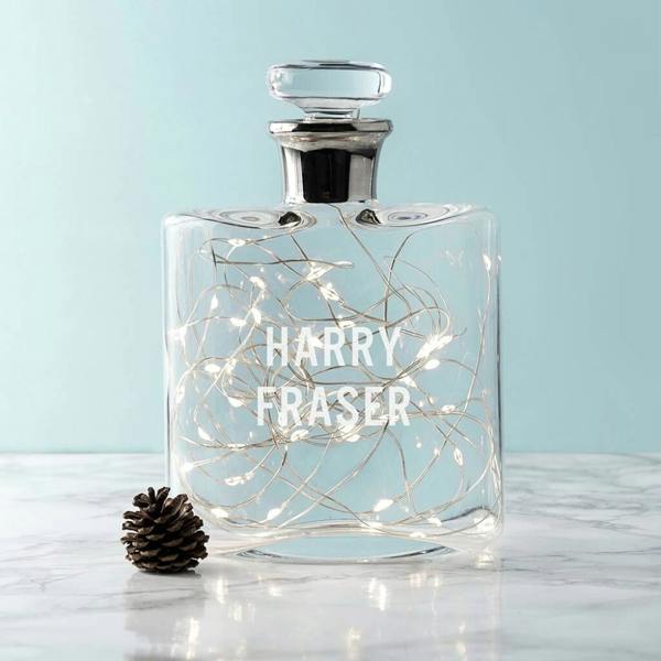 Personalised Platinum Necked Decanter - close-up detail