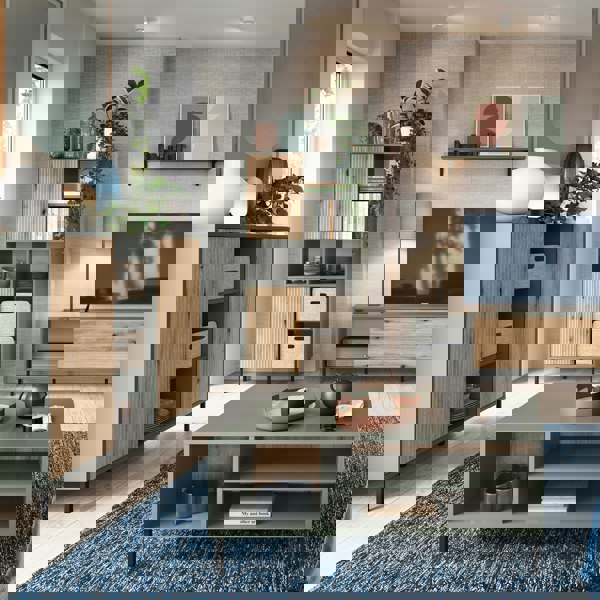 Furniture To Go Darwin Sideboard 2 Door in Green/Oak