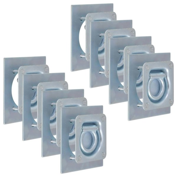 Berkfield Lashing Rings for Trailer 8 pcs Galvanised Steel 2000 kg