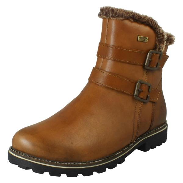 Remonte Ladies Remonte Lambskin Lined Leather RemonteTEX Zip Up Ankle Boots D8484