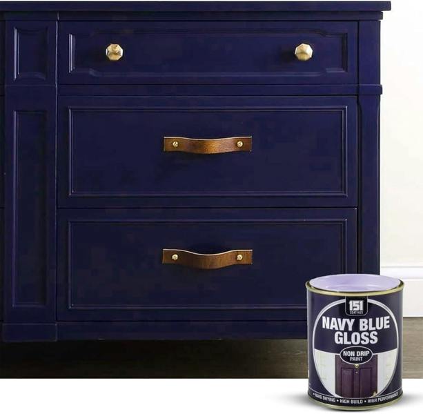 151 3X Navy Blue Gloss Non-Drip Paint 300ml