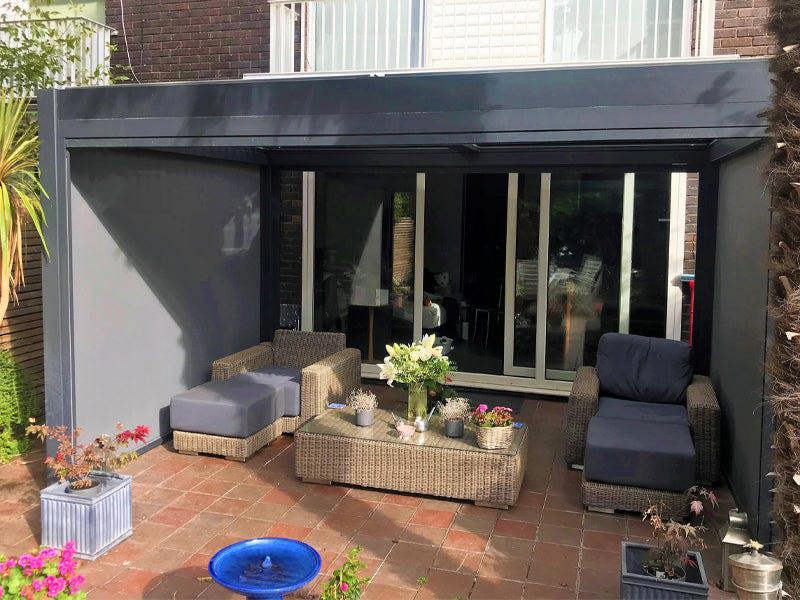 Ocean Designs Sagres 4m x 3m Wall Mounted Pergola