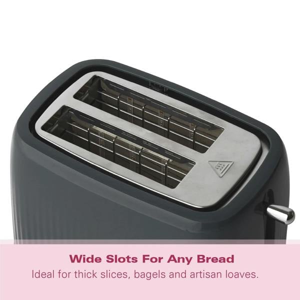 Hamilton Beach Miami 2 Slice Toaster Charcoal Grey