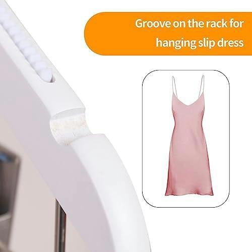 HYGRAD BUILT TO SURVIVE 12 Children's White Wooden Coat Hangers Baby Toddler Clothes 360 Swivel Hook With Clips Kids Clothes Anti Slip