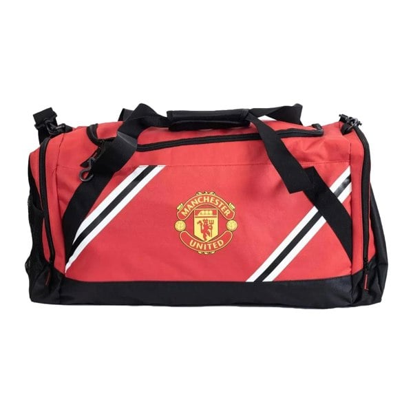 Manchester United FC Core Stripe Duffle Bag - Red/Yellow