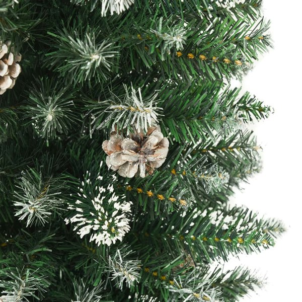Berkfield Artificial Slim Christmas Tree with Stand 210 cm PVC