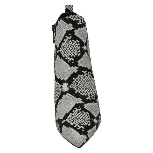 Spot On Ladies Spot On Snake Print Ankle Boots F50990