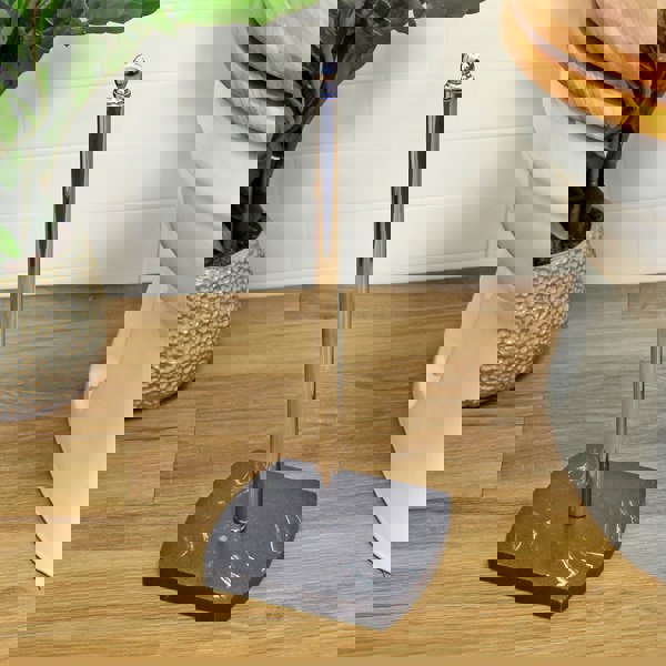 Showerdrape Octavia Grey Marble & Chrome Spare Toilet Roll Holder