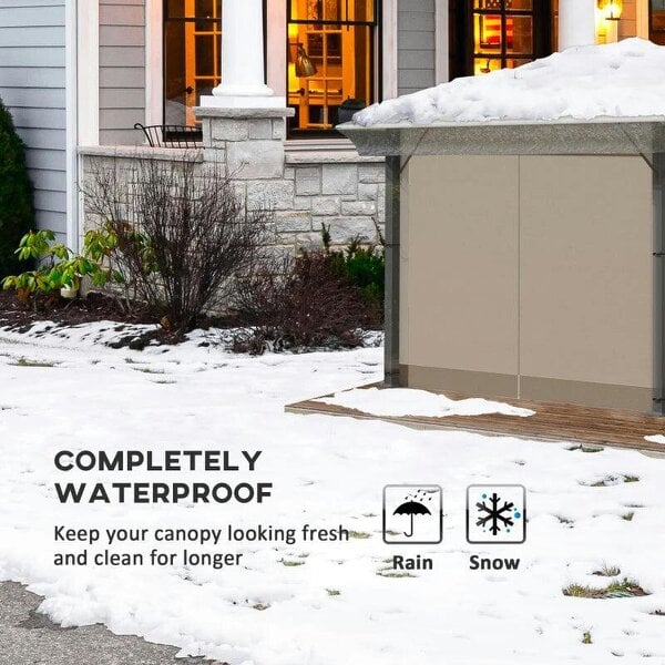 3 x 3 (m) Gazebo Protective Cover, Waterproof Transparent Gazebo Replacement Canopy Cover Top for Canopy and Tent