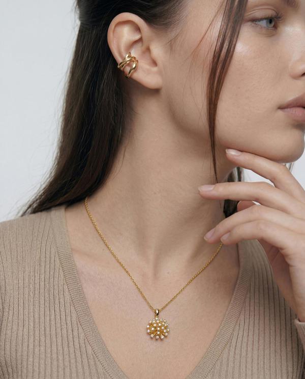Elk & Bloom 14k Molten Gold Huggie Hoop Ear Cuff