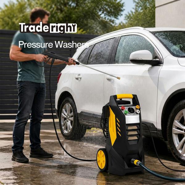 Spector Pressure Washers 2200W with Foam Bottle Patio for Car Cleaning Yellow