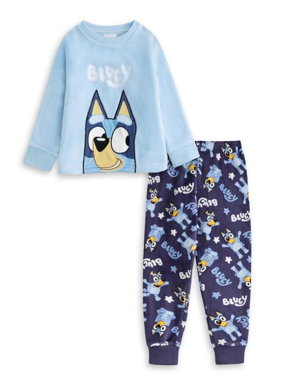 Bluey Boys Blue Character Long Sleeve Long Leg Pyjama Set