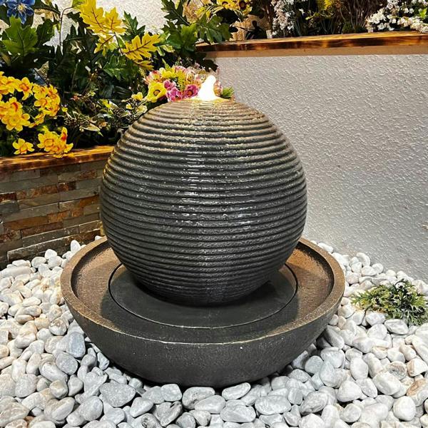 Tranquillity Water Features Radiant Sphere Modern Water Feature