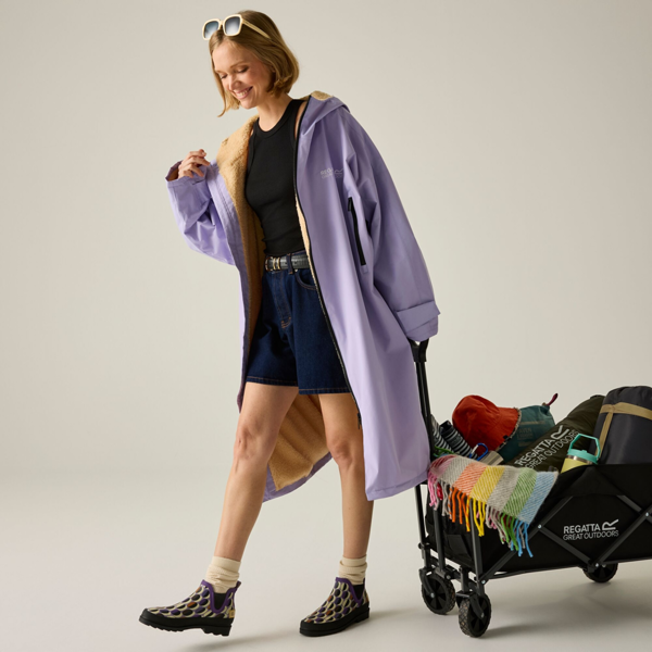 Regatta Unisex Adult Waterproof Fleece Lined Changing Robe - Pansy