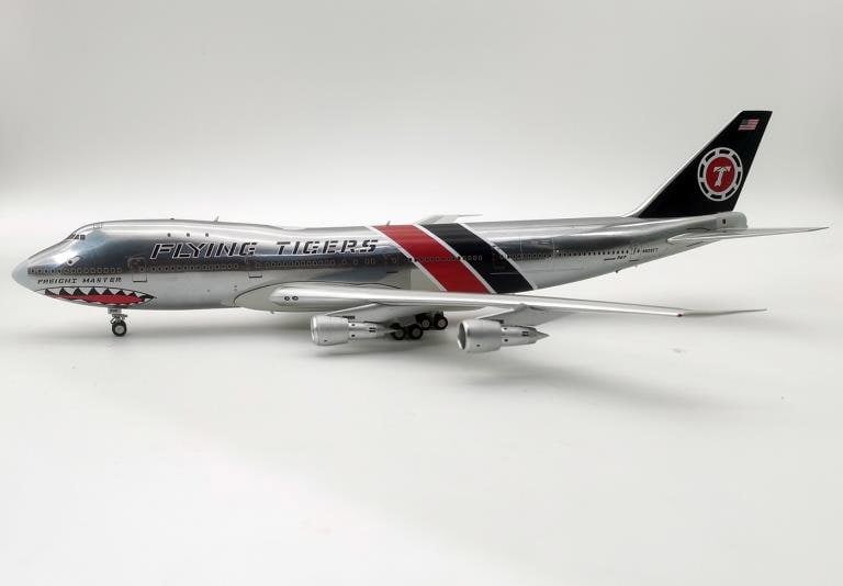 MCSlots N800FT Flying Tigers 747-123F Polished 1:200 Inflight200 IF741FTSM-P