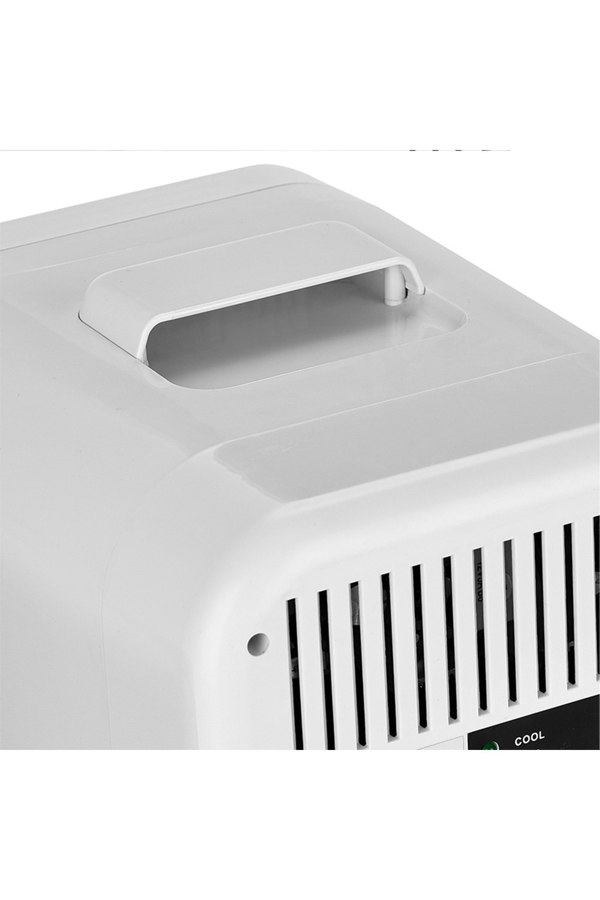 Living and Home 12L Mini Freon-free Refrigerator Portable Cooler Warmer LED Mirror Door White