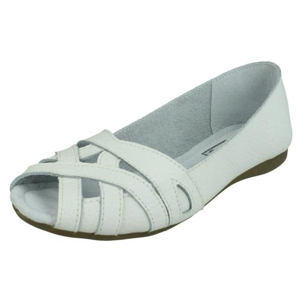 Down to Earth Ladies Down To Earth Peep Toe Casual Shoes F00328