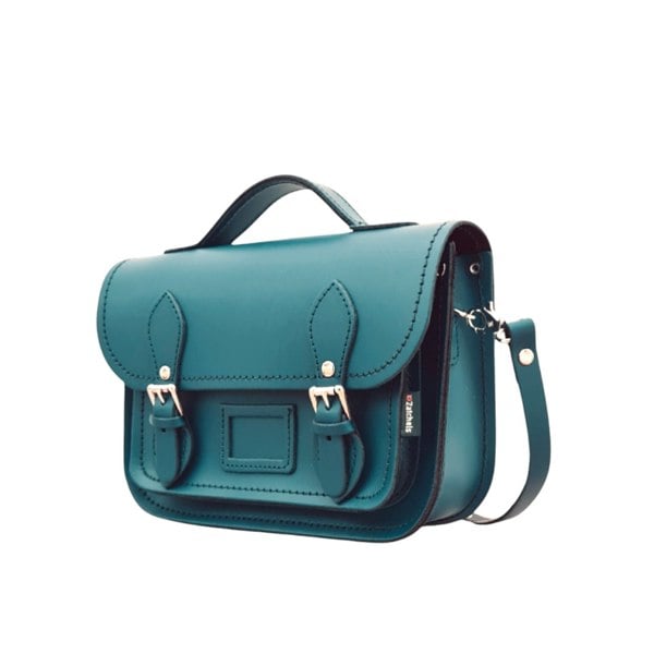 Zatchels Leather Midi Satchel - Teal