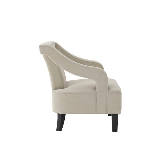 Wyld Haus Letterkenny Upholstered Ivory Chenille Armchair