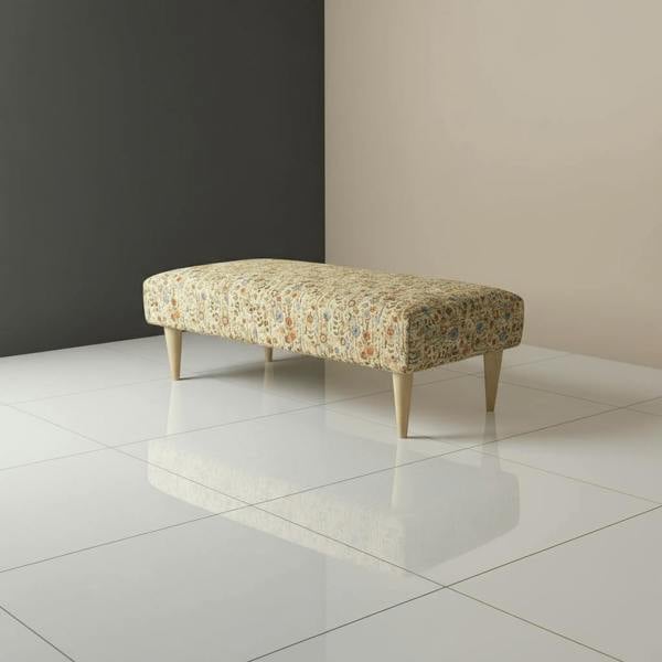 Artisan Crafted Stitched Ottoman Footrest for Lounge – Multi - Functional Bench & Coffee Table - ISTOOLS