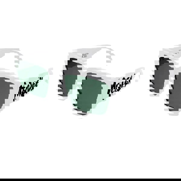 Alexander McQueen rectangular sunglasses in a white frame