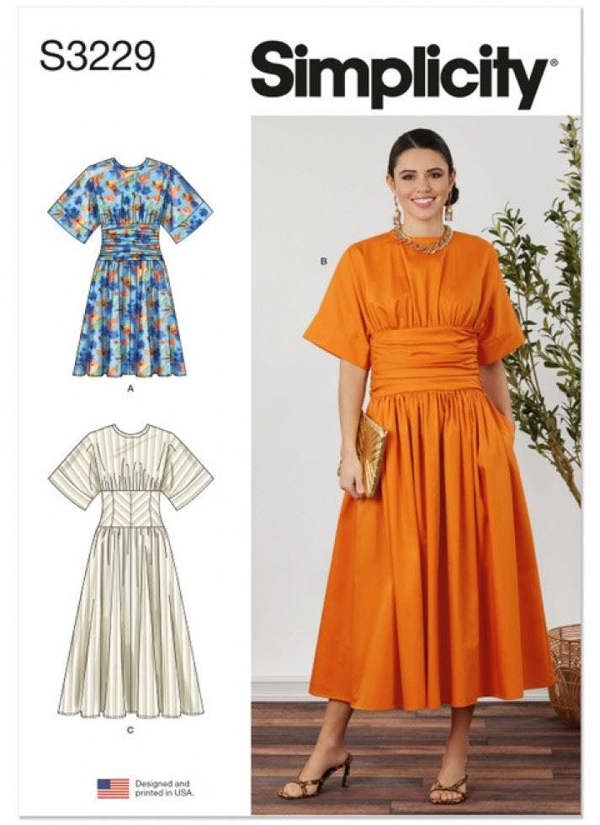 Simplicity Sewing Pattern 3229, Dresses for Women, P6 (20W-22W-24W-26W-28W-30W) - Intermediate