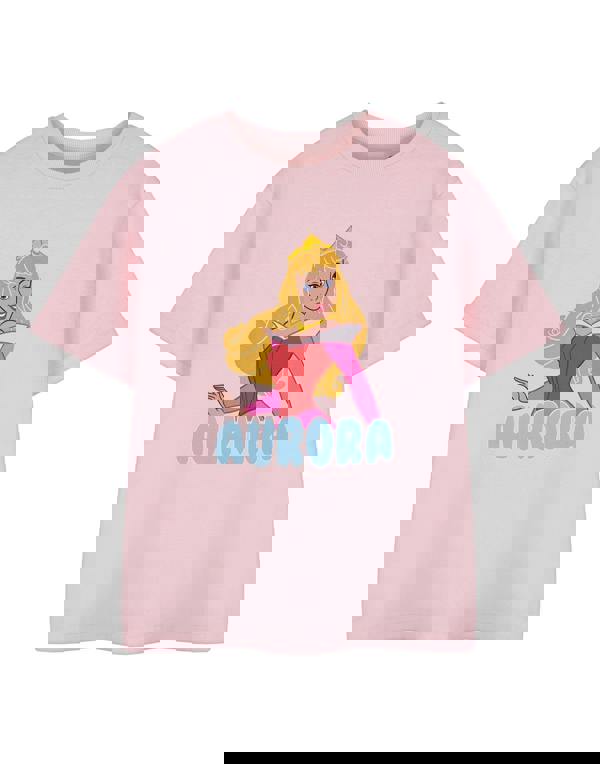 Disney Girls Pink Aurora Short Sleeved T-Shirt