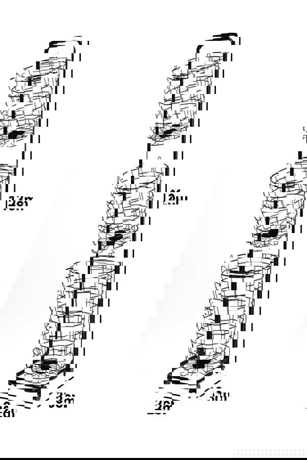 Living and Home 3 Tiers Metal Laundry Basket Wire Storage Dirty Clothes Detachable Basket with 4 Wheels