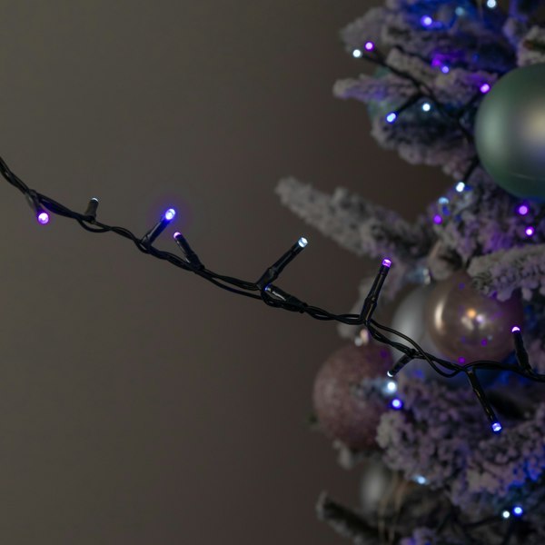 Samuel Alexander 6m 240 LED TreeBrights Christmas String Lights with Timer in Blue, Purple & White