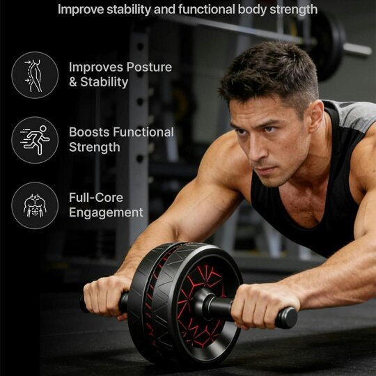 Havendro Pro Abs Roller Exercise Wheel Abdominal Core Strength Workout Muscle Cruncher