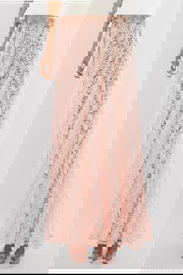 Floral Lace A-Line Maxi Skirt SK48