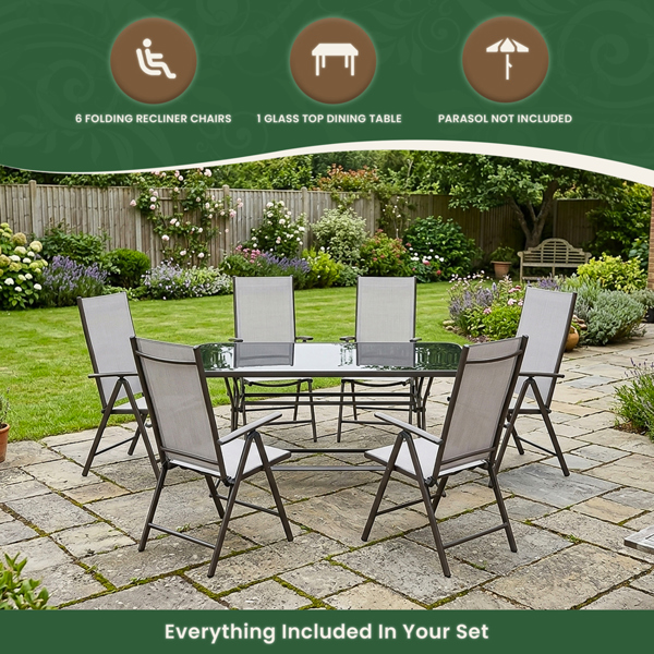 Henley 6 Seater Garden Dining Set