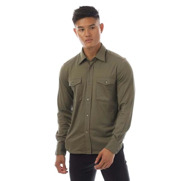 Tom Ford Mens Silk Cotton Blend Shirt - Green - 